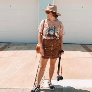 BB DAKOTA Faux Suede Mini Skirt